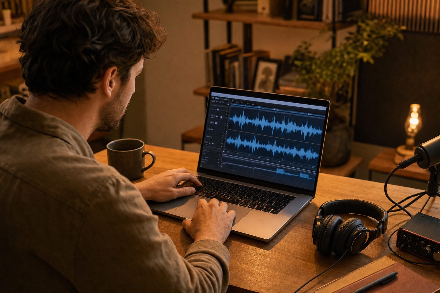 Montage audio sur ordinateur portable